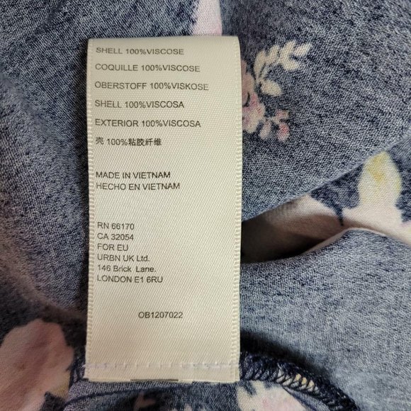 Free People Tate Bell Sleeve Tunic Mini Dress Women's Size XS Floral Print NWT - Picture 8 of 11